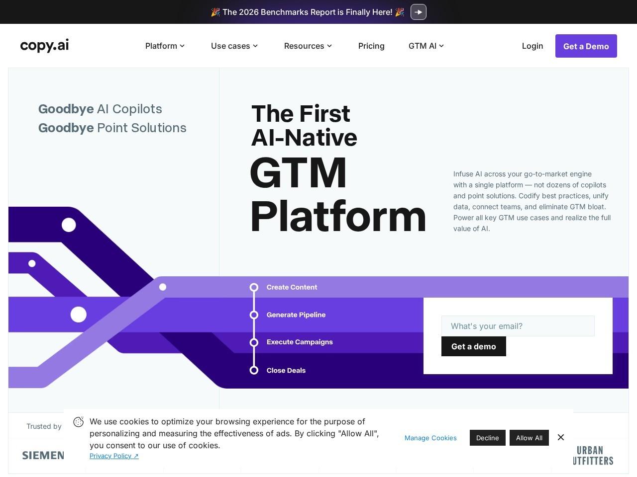 Copy.ai：GTM AI 平台，让增长与销售自动化规模化落地