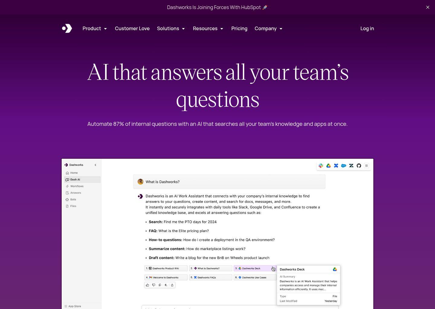 Dashworks：面向职场问题的AI知识助手