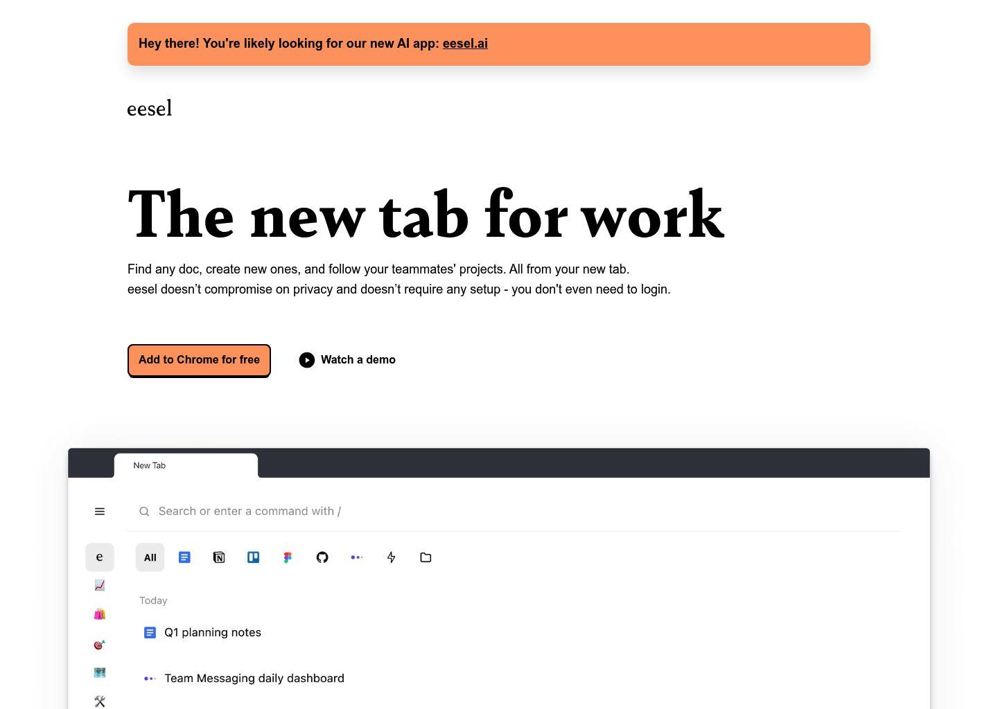 eesel - 工作新标签页助手