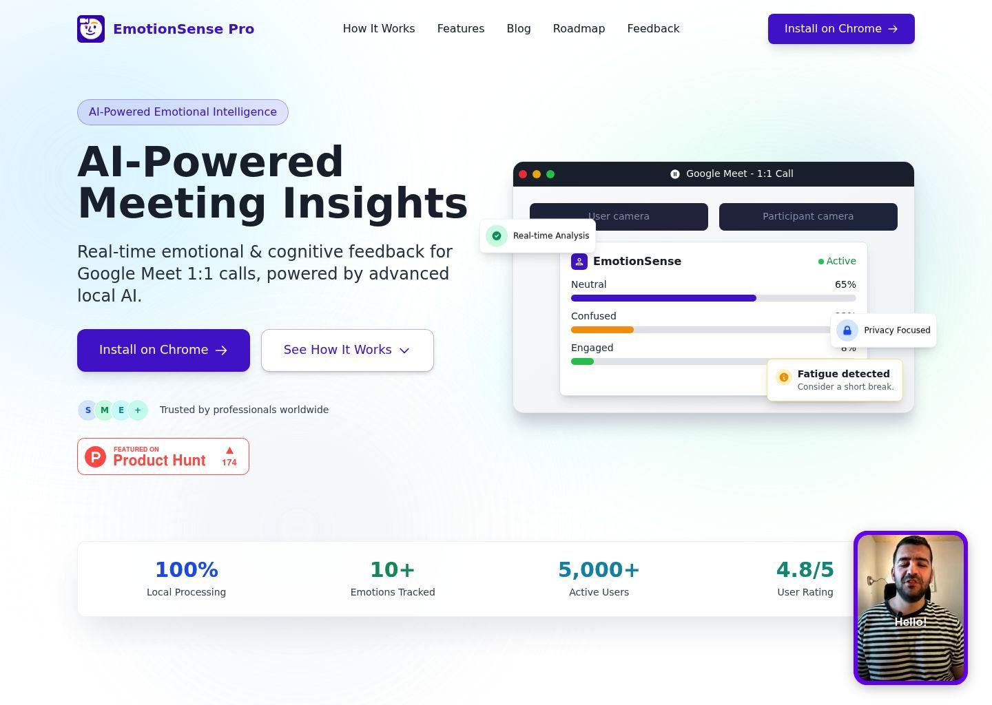 EmotionSense Pro 情绪智能助手（适用于 Google Meet）