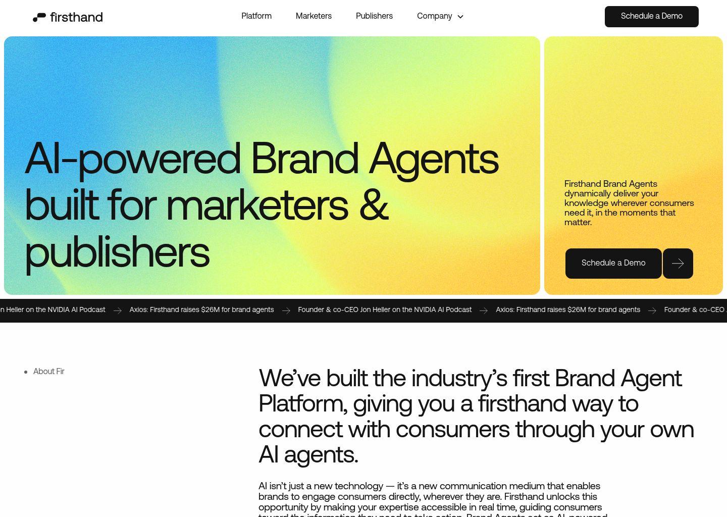 Firsthand 品牌智能代理平台