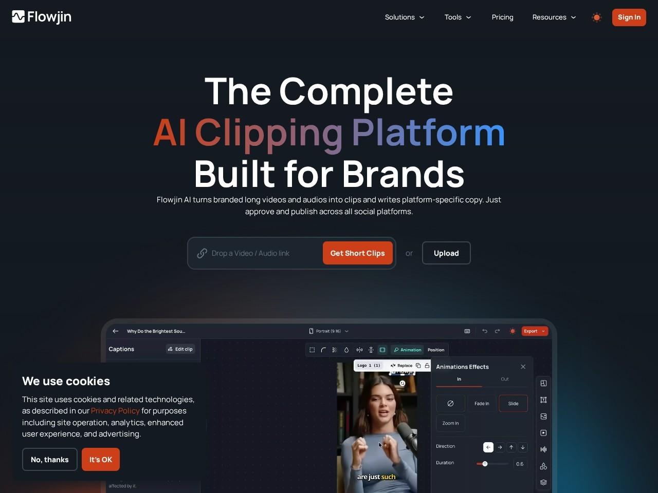 Flowjin AI Clip Maker：长视频一键变爆款短视频