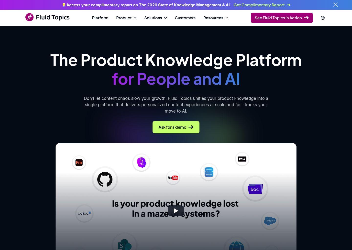 Fluid Topics 产品知识平台：为人和AI打造的统一知识枢纽
