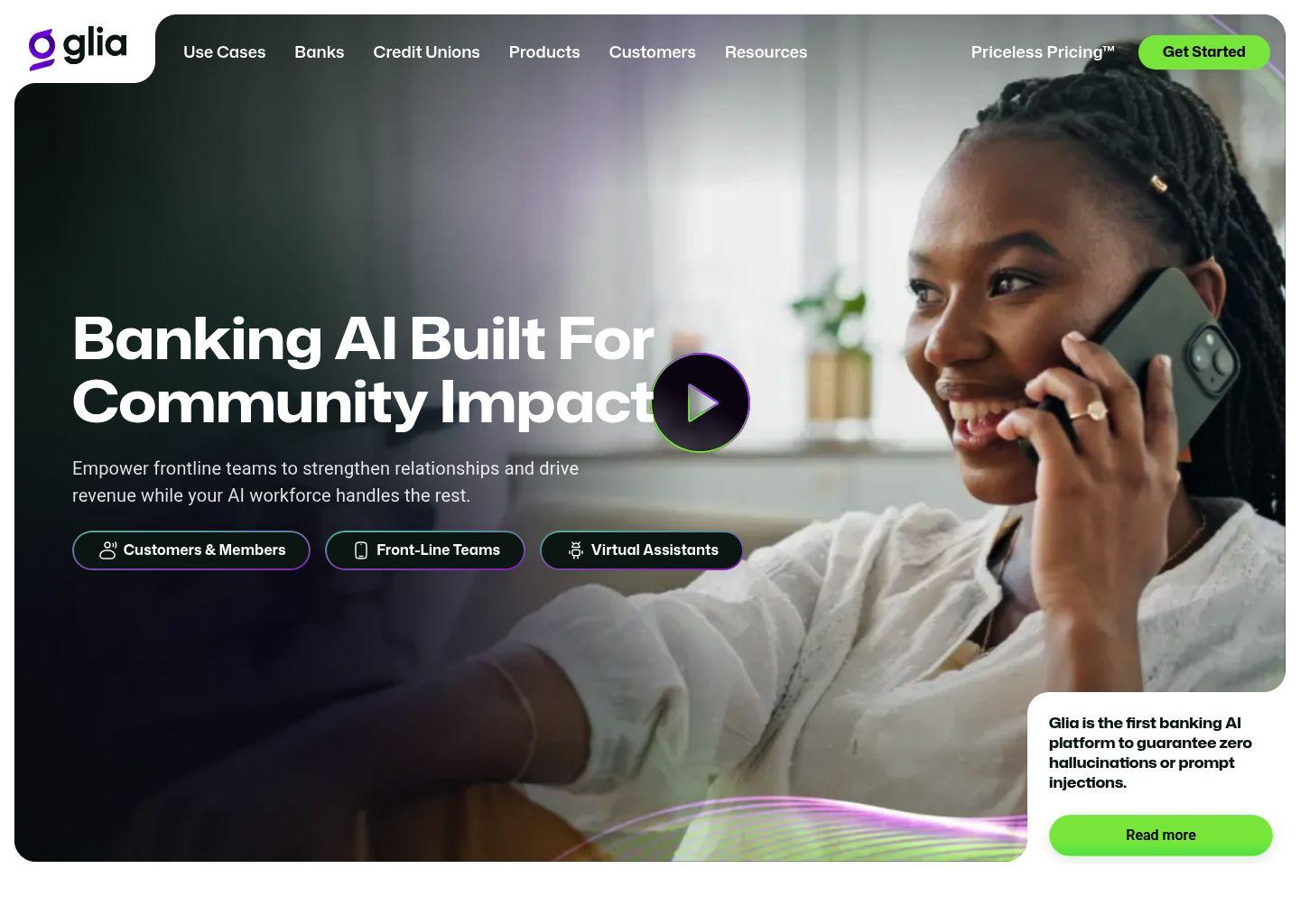 Glia AI联络中心软件解决方案