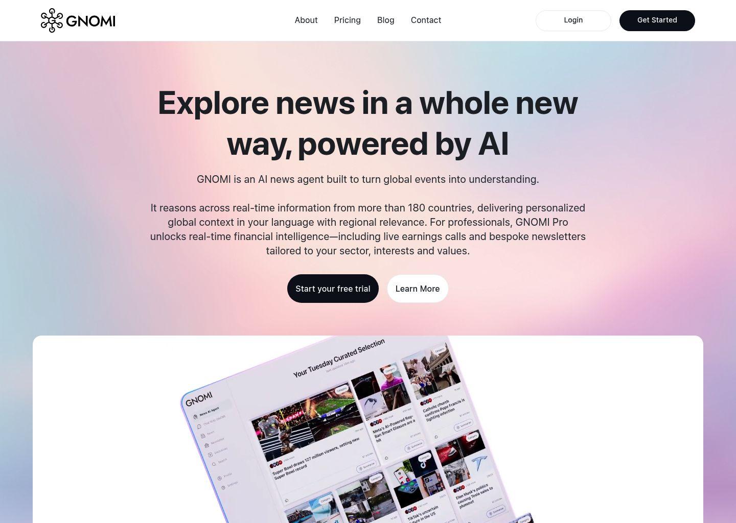 GNOMI：全球首个实时 AI 新闻情报助手