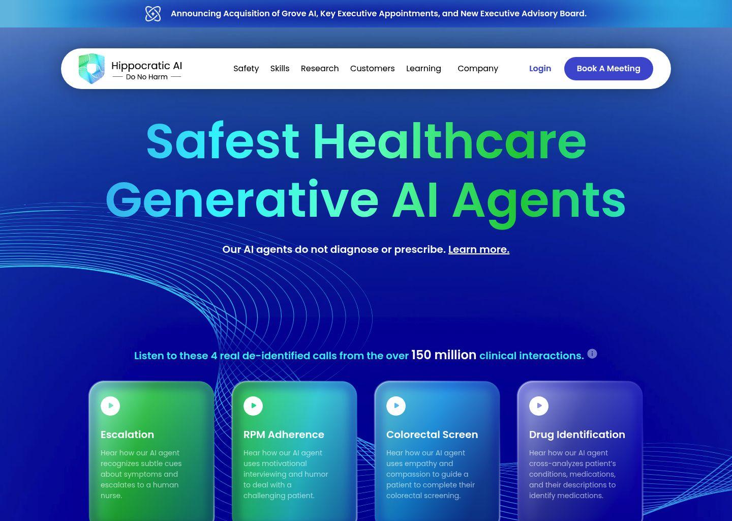 Hippocratic AI 医疗级生成式智能代理