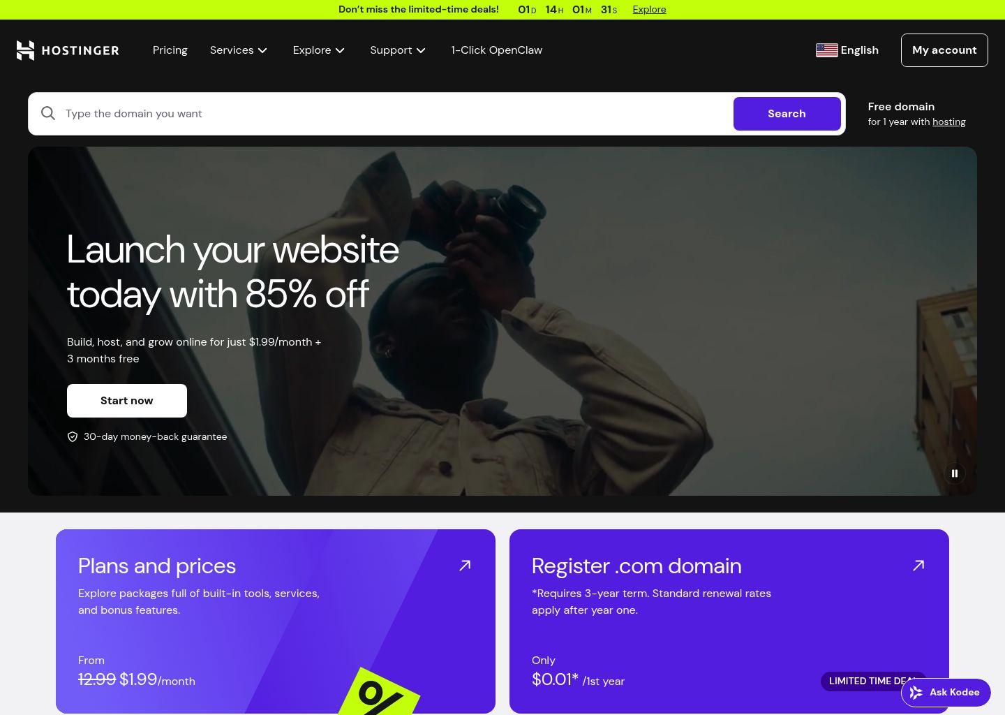 Hostinger Horizons：用AI快速打造定制化网页应用