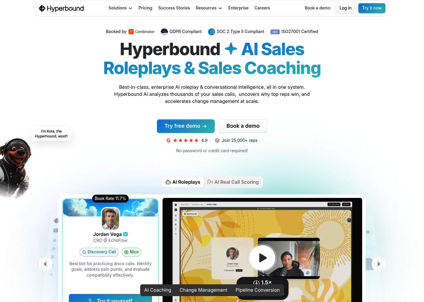 Hyperbound AI 销售教练与角色扮演平台