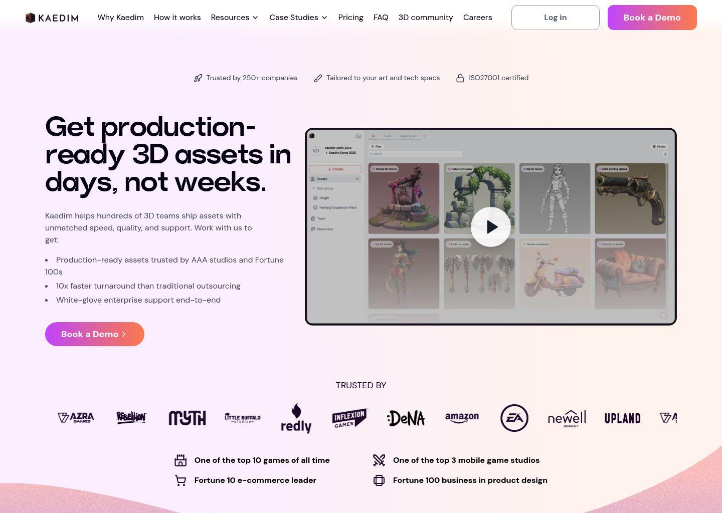Kaedim：面向工作室与品牌的AI 3D资产生产平台