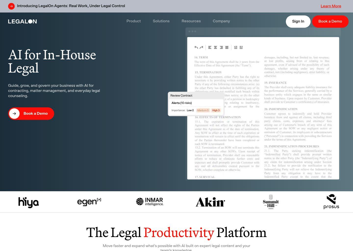 LegalOn 合同审查法律AI平台