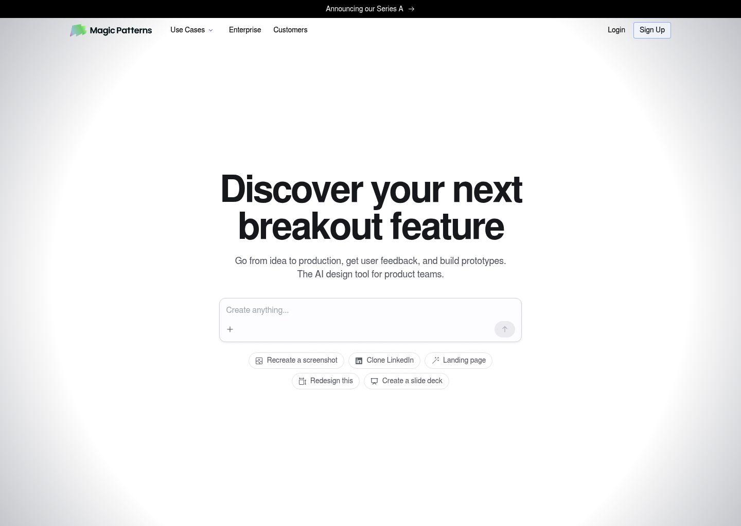 Magic Patterns：面向产品团队的 AI 原型生成器