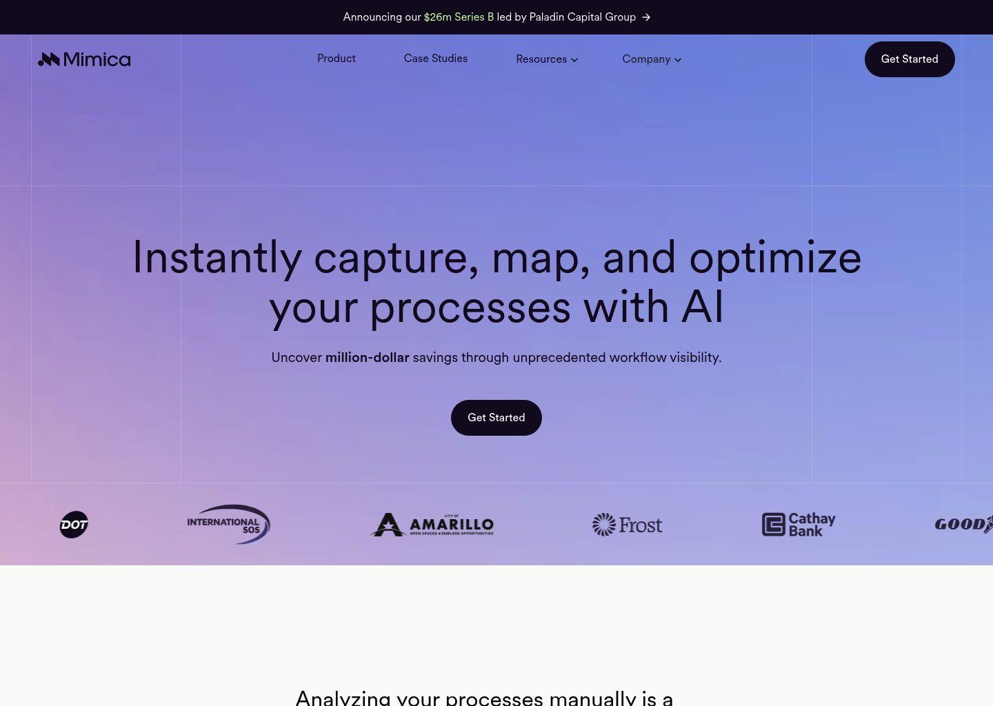 Mimica：AI 驱动的流程智能与任务挖掘平台