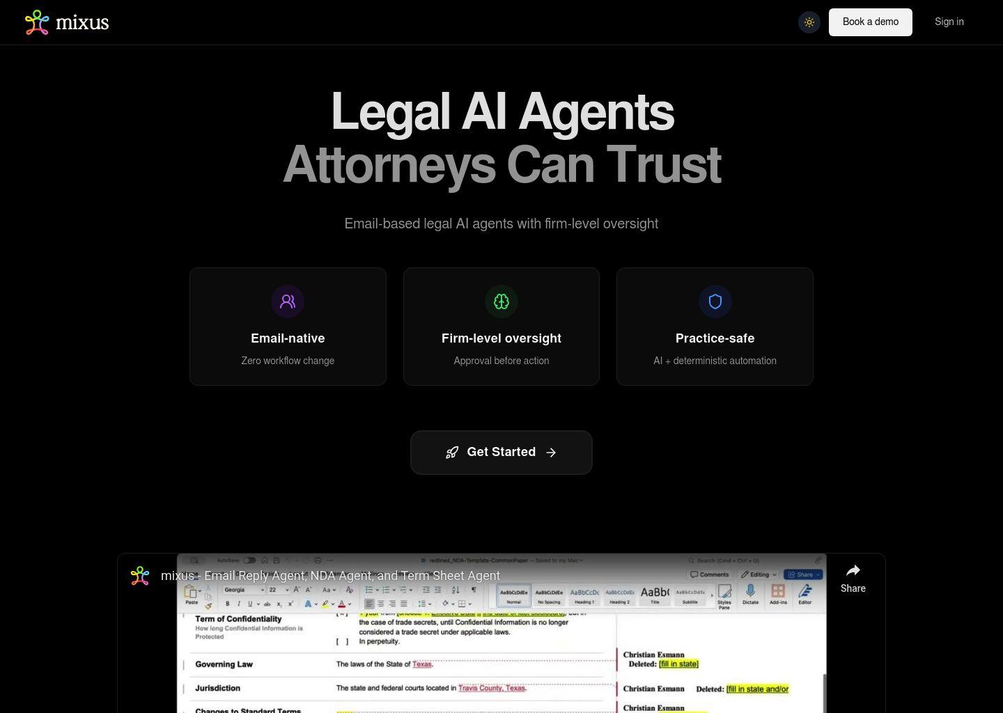 mixus：值得信赖的法律 AI 代理平台