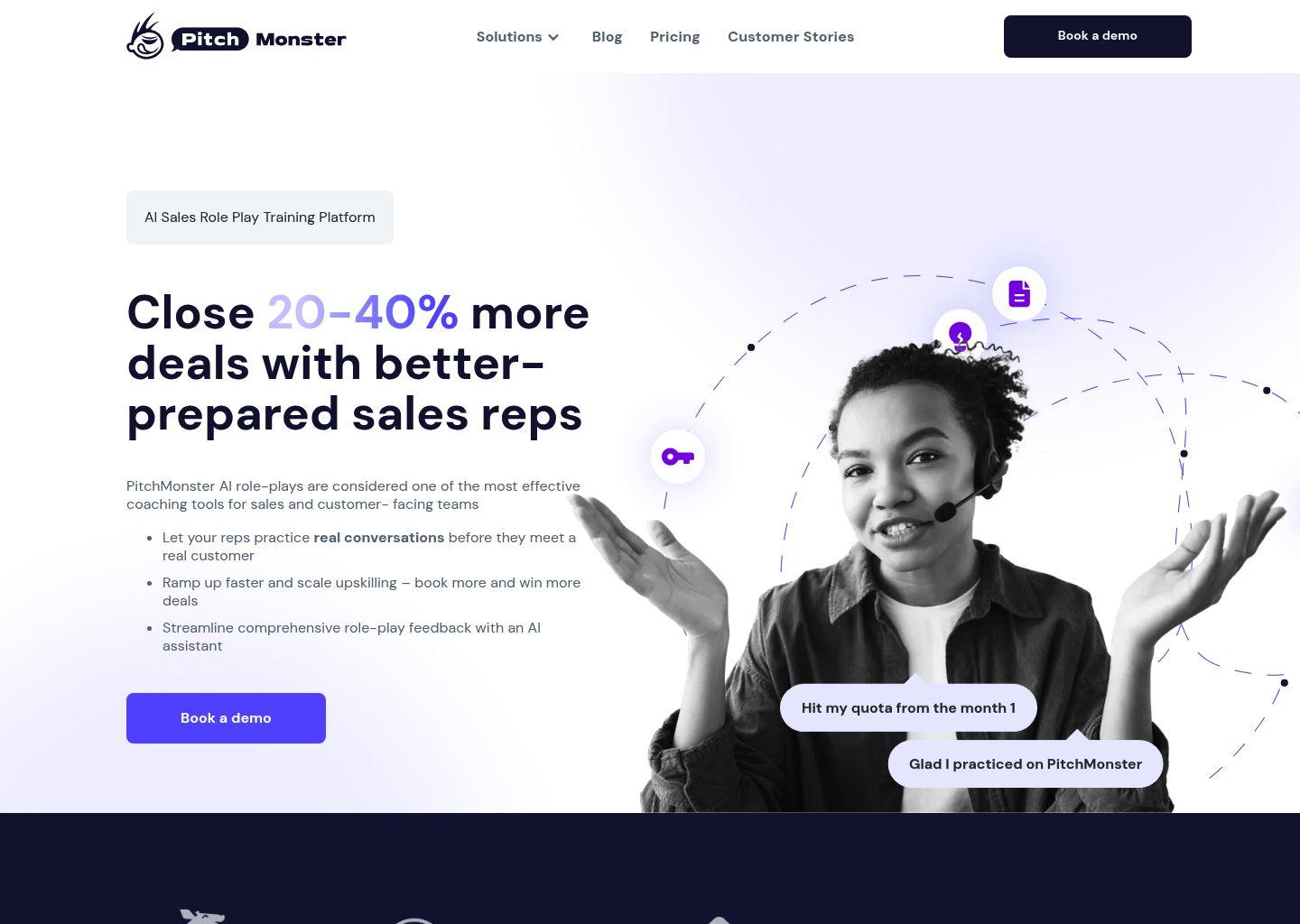 PitchMonster AI 销售情景演练与培训平台