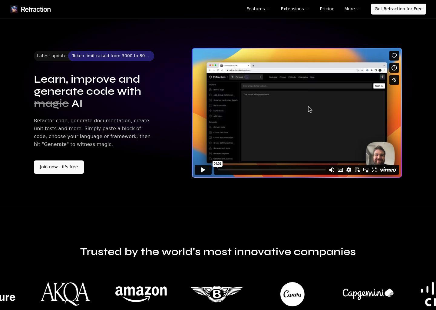 Refraction：AI驱动的多语言代码生成与重构工具