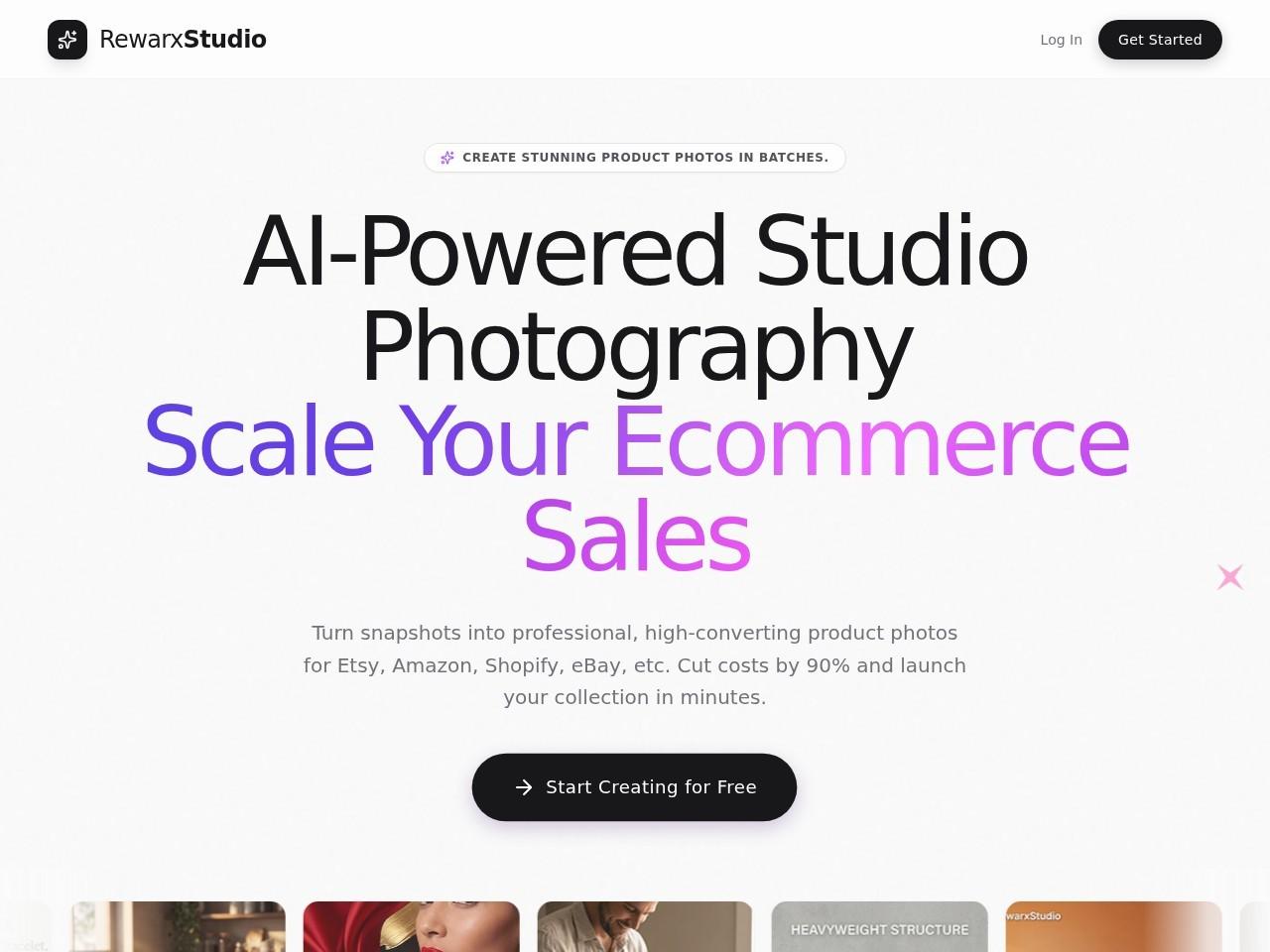 RewarxStudio：AI产品摄影与虚拟影棚平台