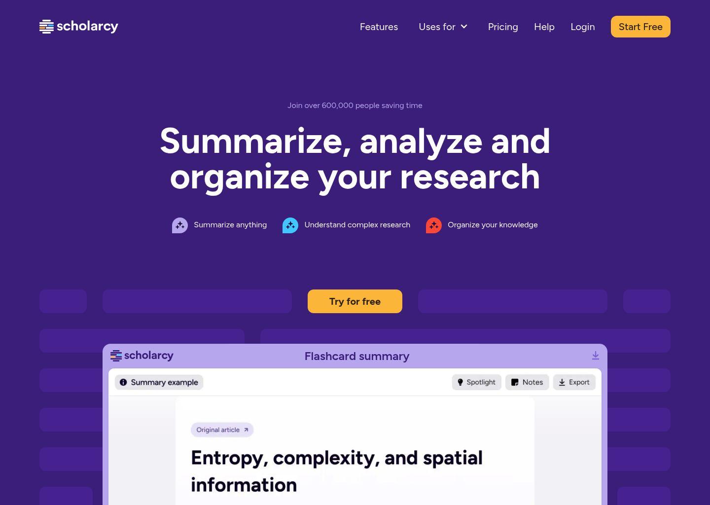 Scholarcy 在线文献速读与摘要工具