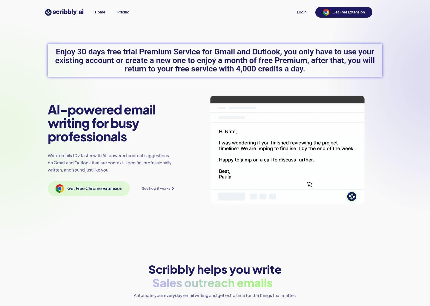 Scribbly：AI驱动的智能邮件写作助手