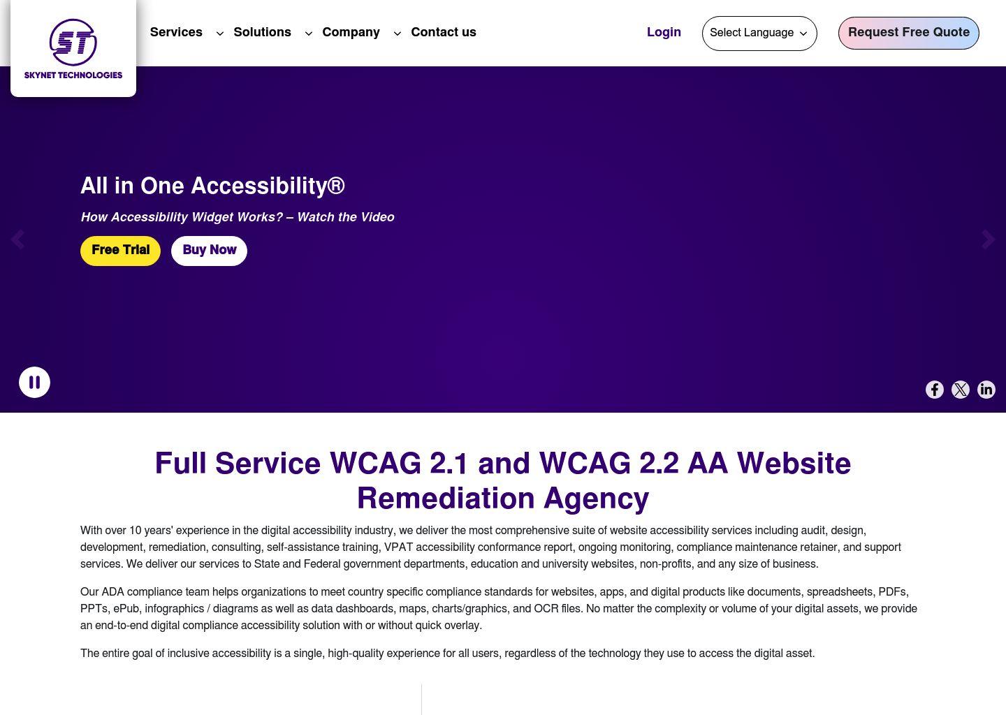 All in One Accessibility® 网站无障碍合规小部件