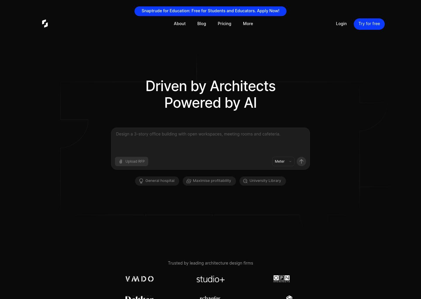 Snaptrude：面向建筑师的AI概念设计平台