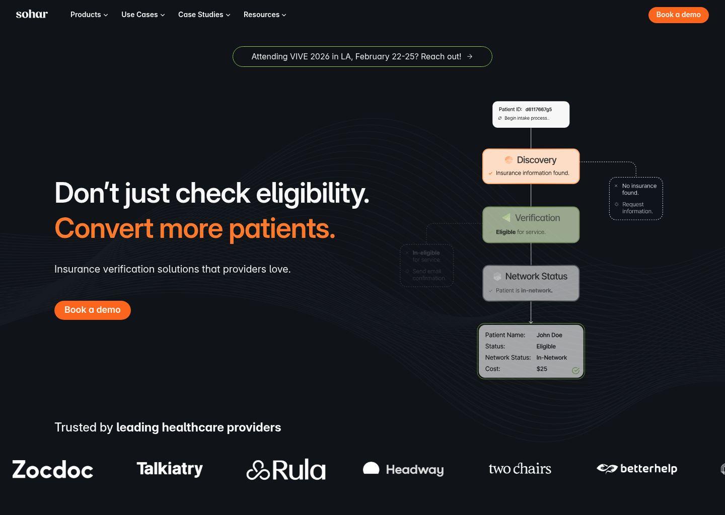 Sohar——面向医疗机构的实时保险核验与资格校验解决方案
