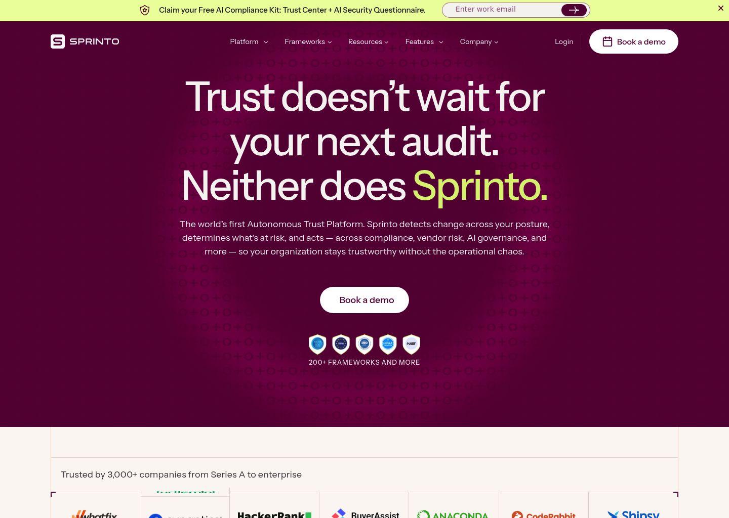 Sprinto 自主信任合规与风险管理平台