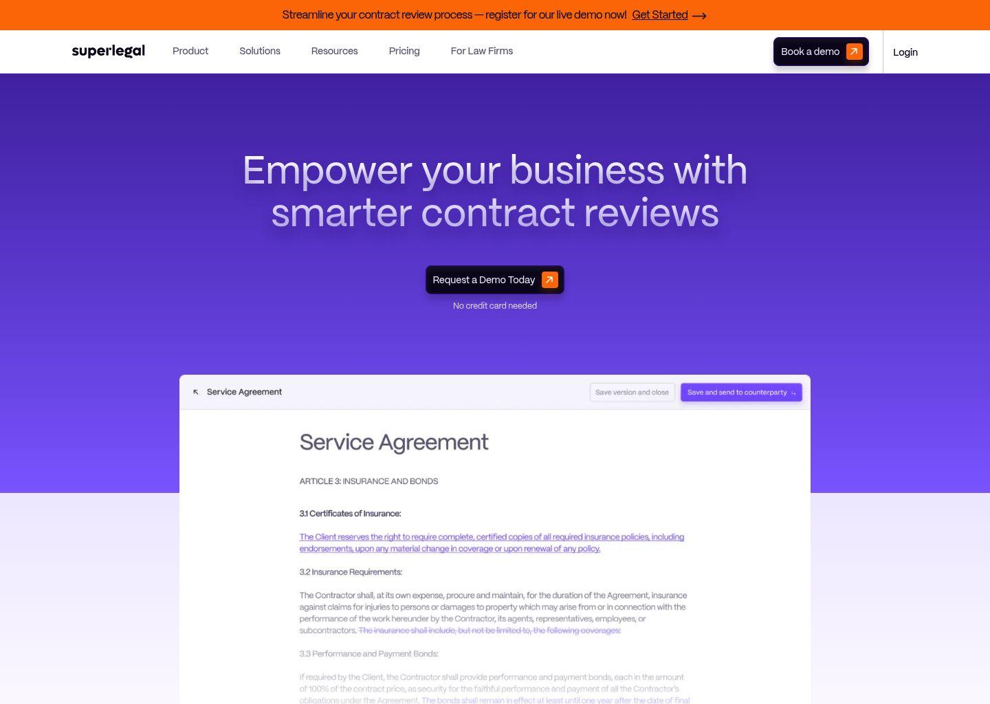 Superlegal 合同智能审阅软件
