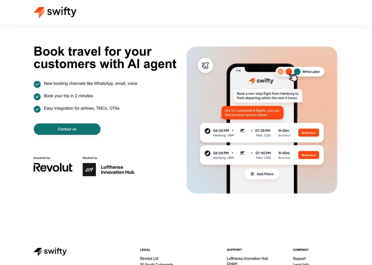 Swifty - AI 旅行预订助手