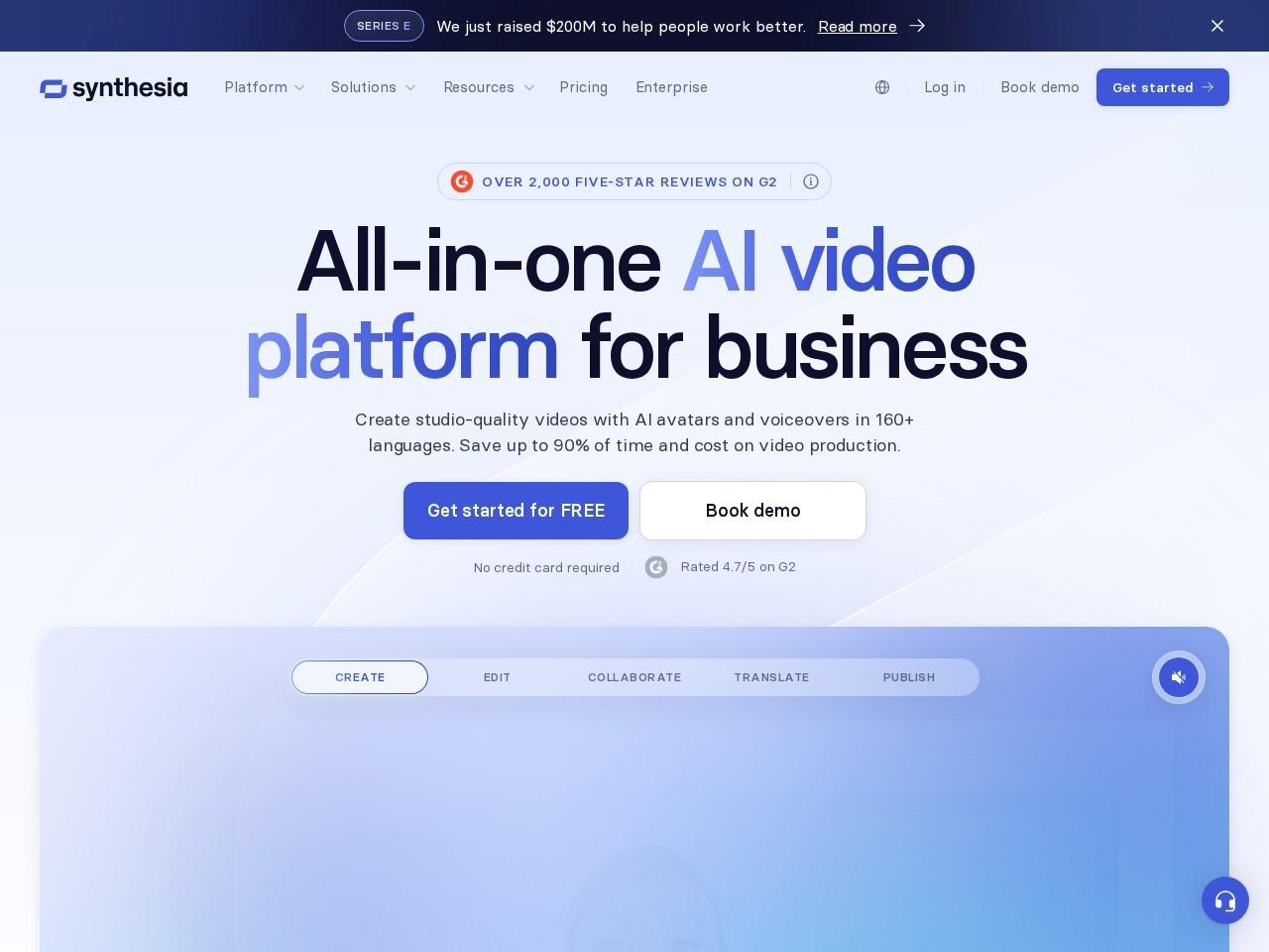 Synthesia：面向企业的AI视频创作平台