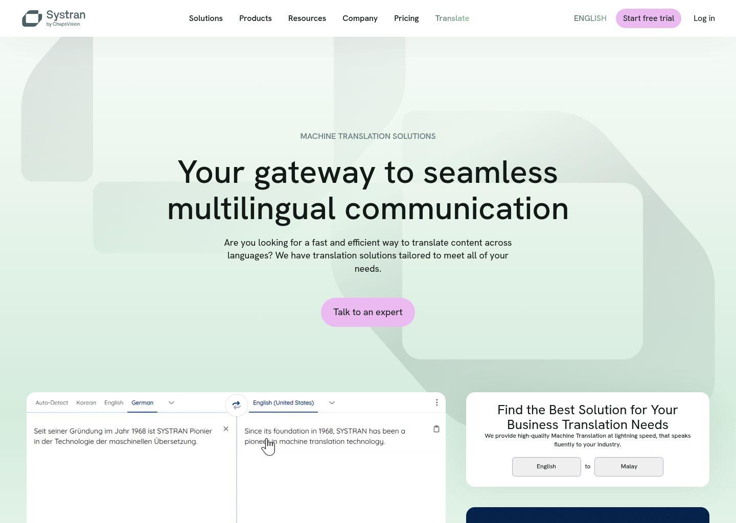 SYSTRAN 专业级机器翻译解决方案