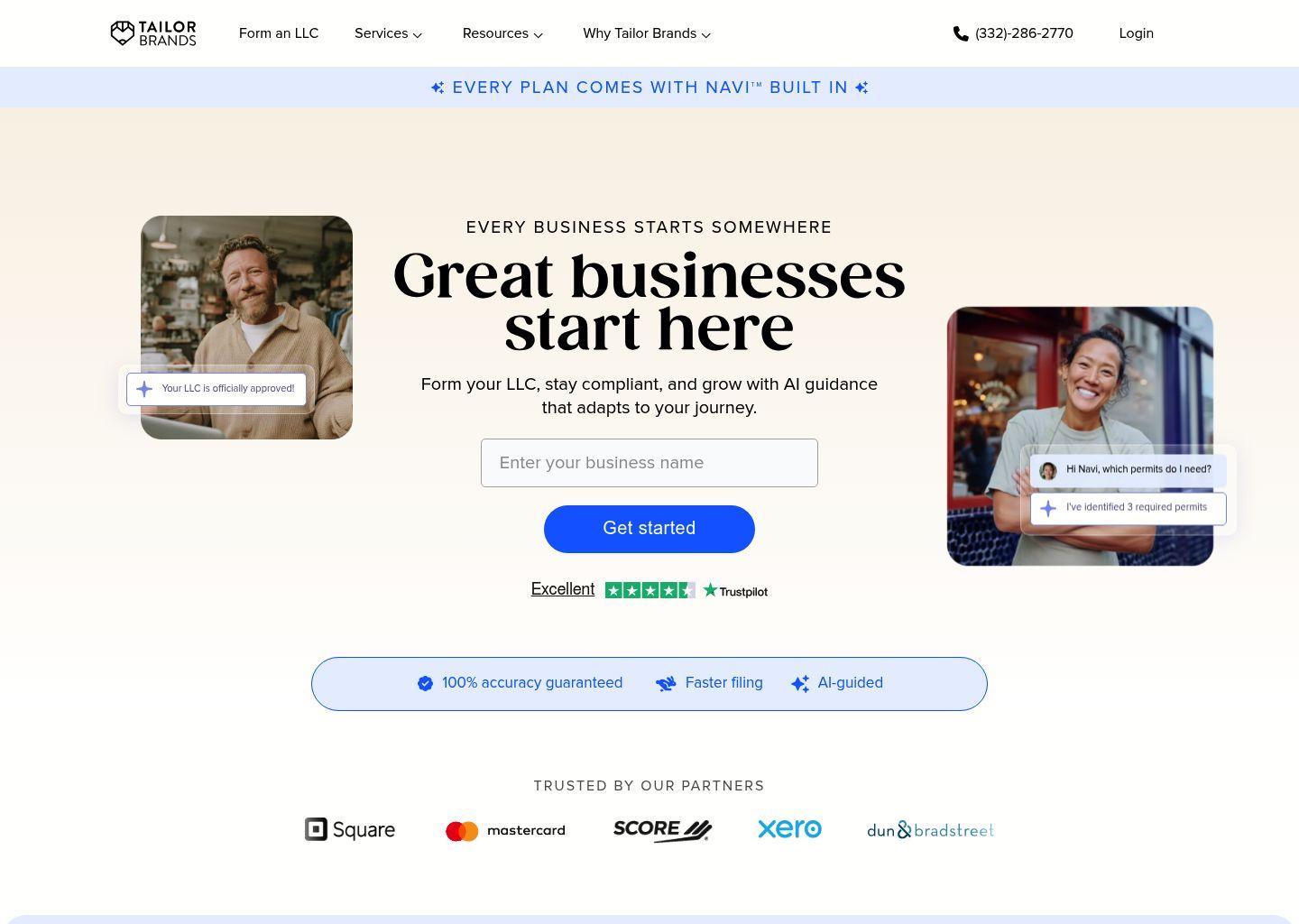 Tailor Brands：一站式智能企业设立与成长平台