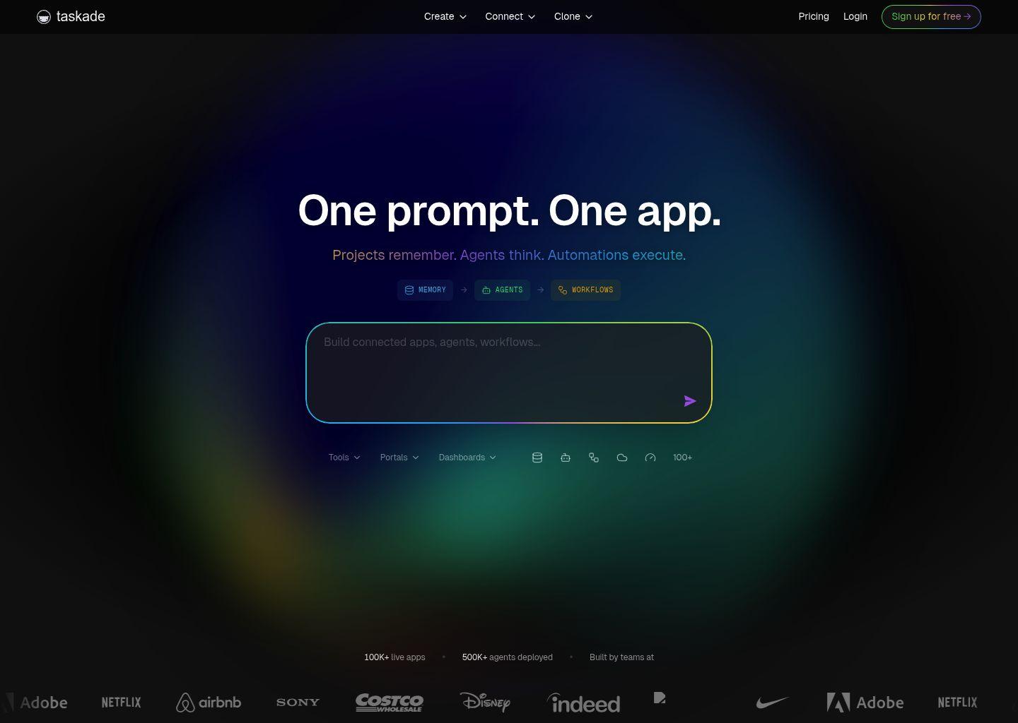 Taskade Genesis：一键生成 AI 应用与自动化工作流平台