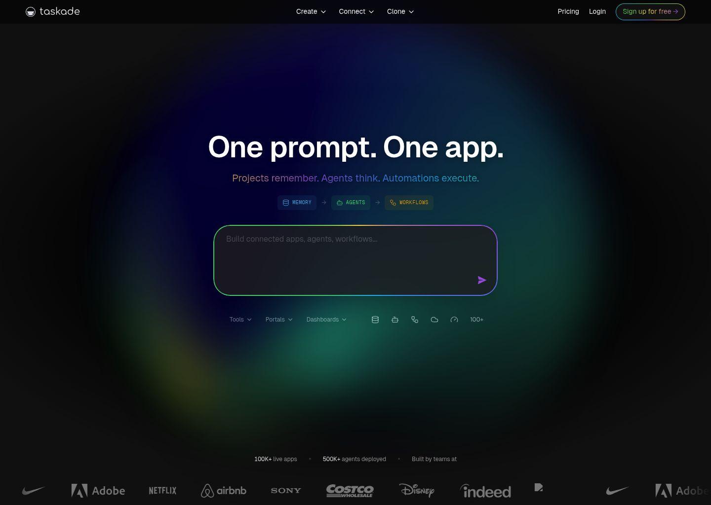 Taskade Genesis：一键生成 AI 应用与自动化工作流平台