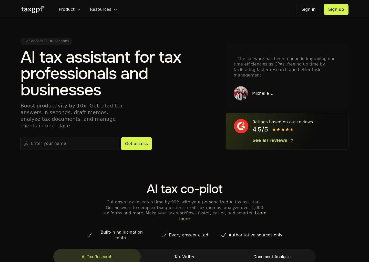 TaxGPT 智能税务助手：会计与税务专业人士的AI联合驾驶