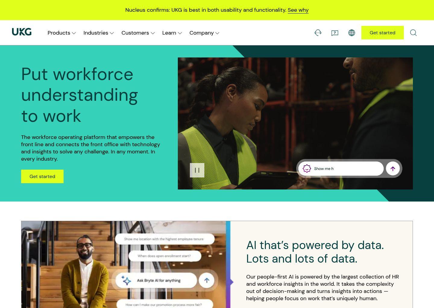 UKG 人力资本与劳动力管理云平台