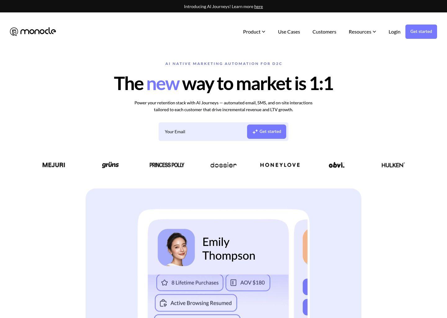 Monocle：面向留存与生命周期团队的AI智能旅程平台
