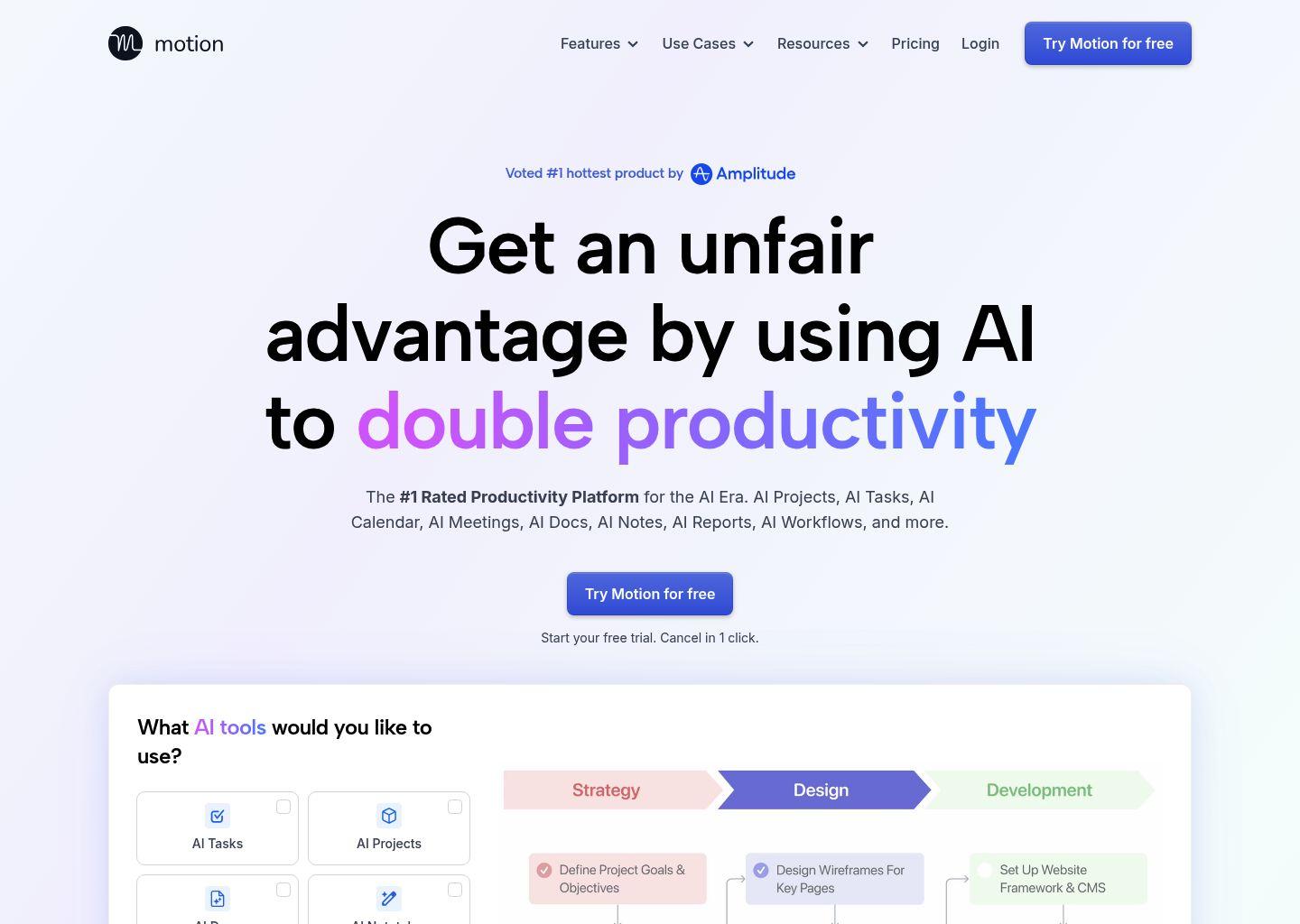 Motion：AI 驱动的工作超级应用