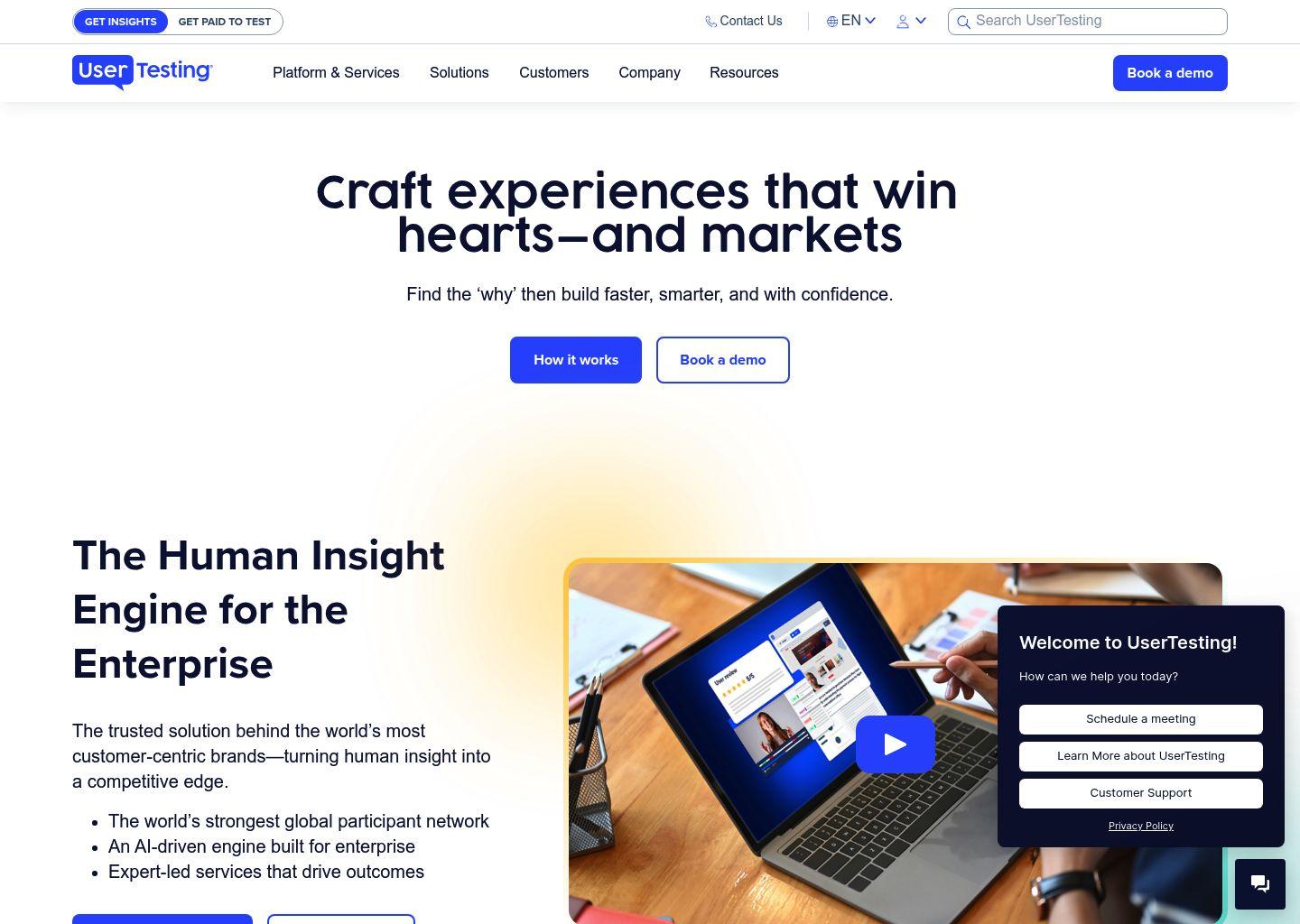 UserTesting AI：AI 驱动的用户体验洞察平台