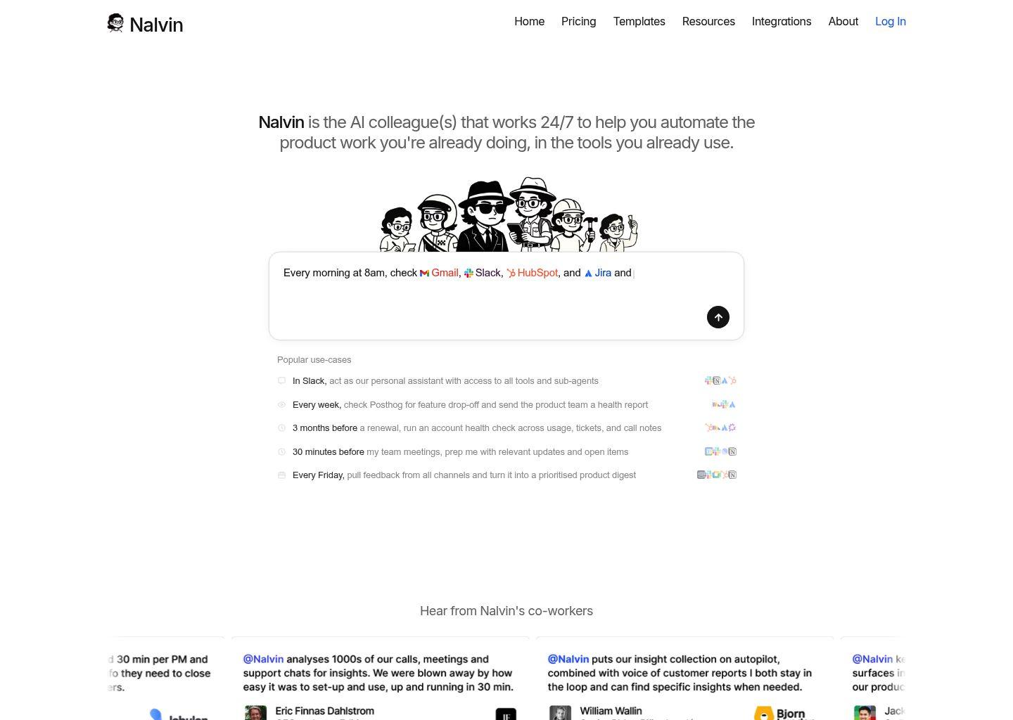 Nalvin：面向产品团队的 AI 智能代理平台