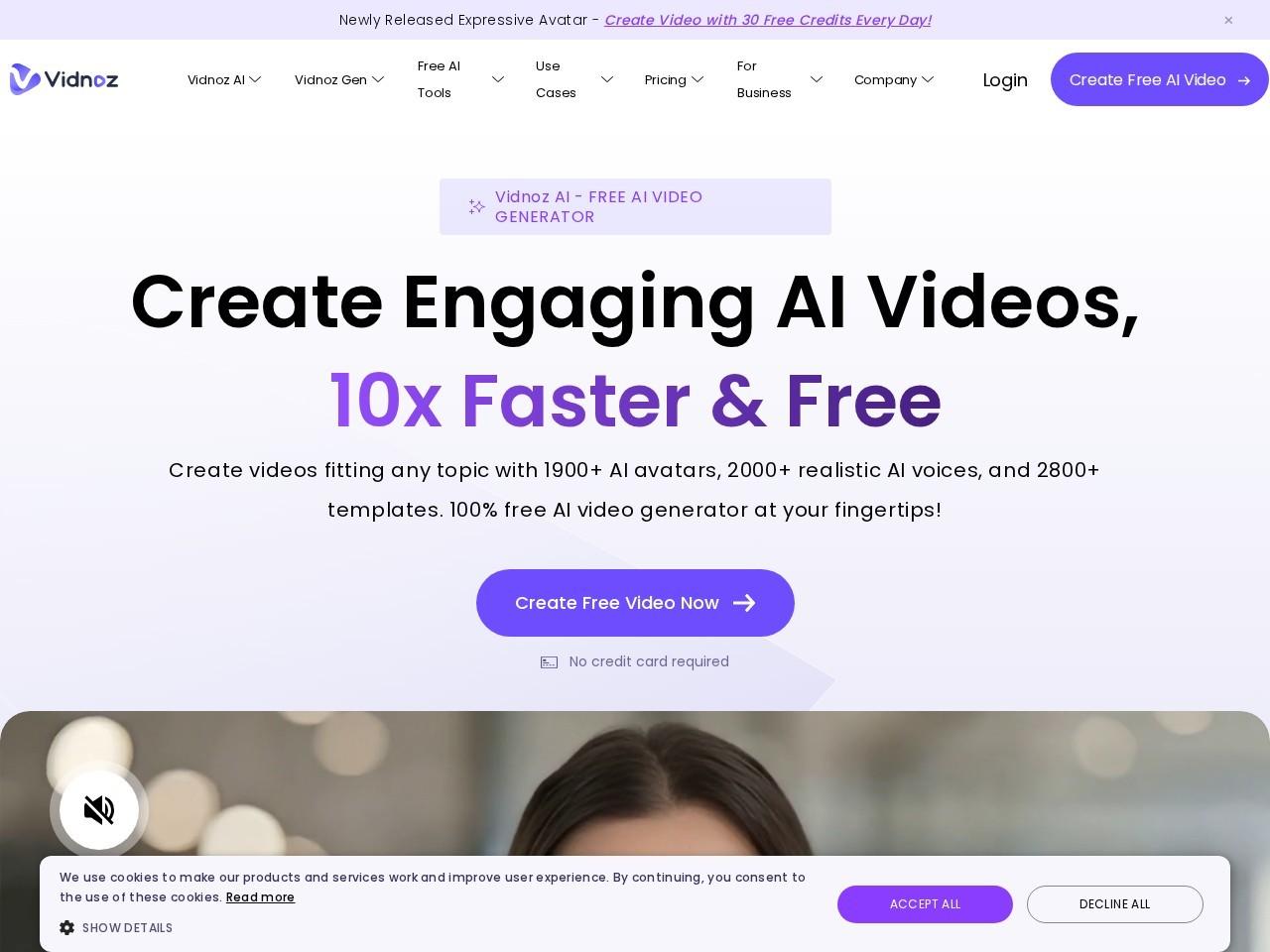 Vidnoz AI：在线免费AI视频生成平台，10倍提速创作