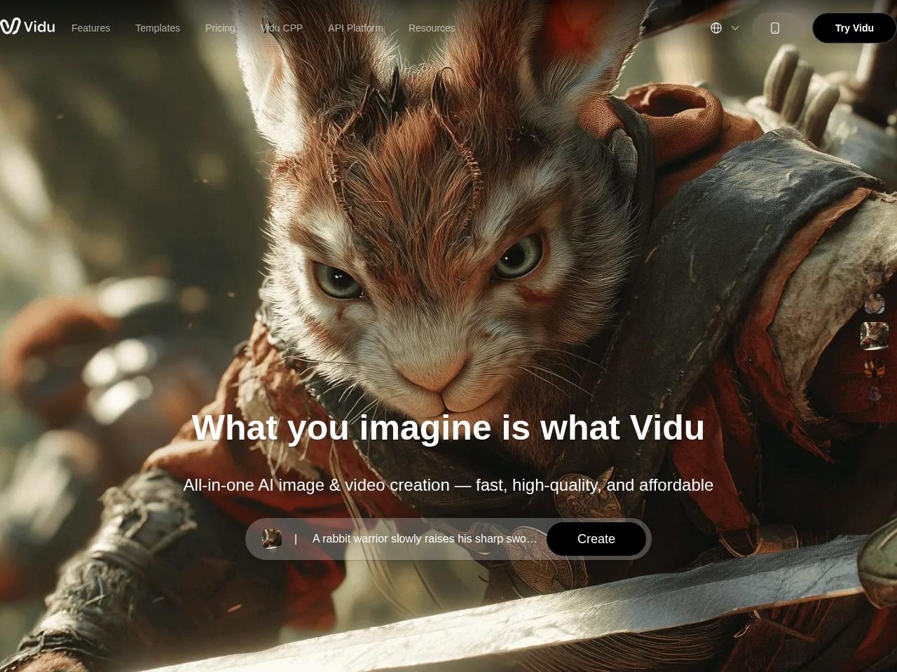 Vidu AI：一站式 AI 图片与视频创作平台