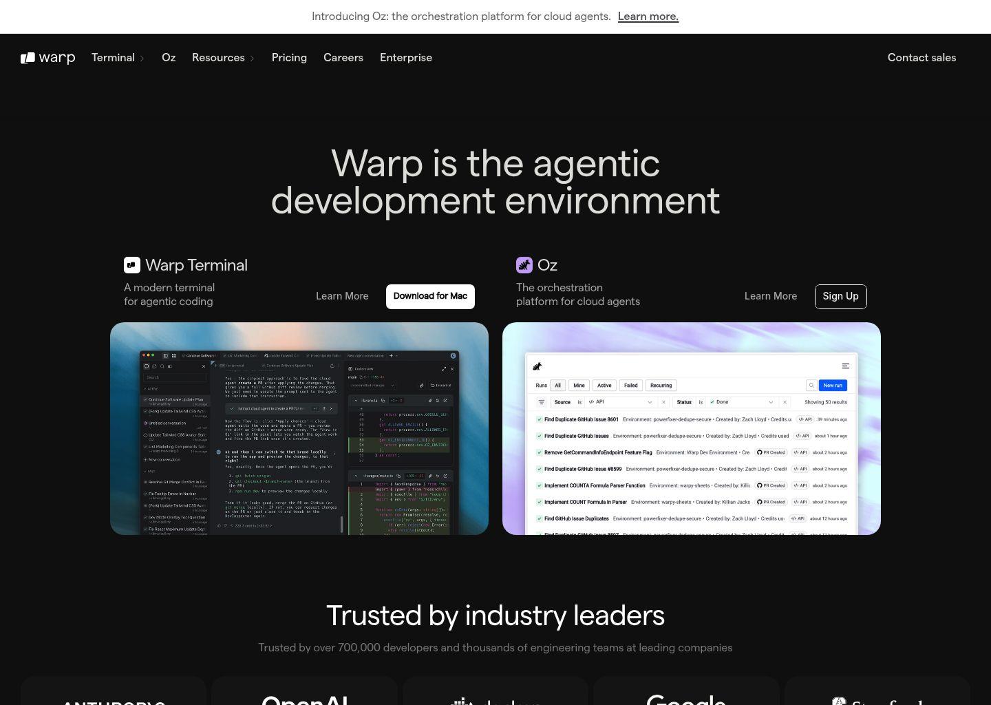 Warp：面向智能体开发的现代终端与云端平台