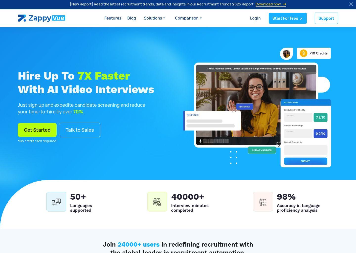 ZappyVue 自动化视频面试平台