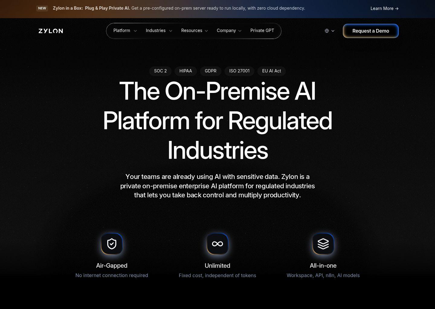 Zylon 本地私有 AI 平台（适用于高监管行业）