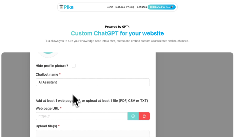 Pika：为你的网站打造专属 ChatGPT 智能客服