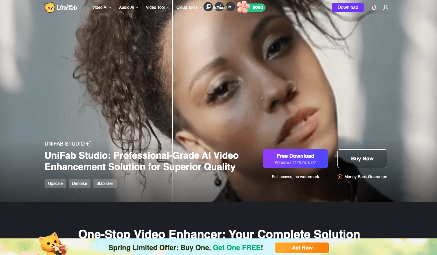 UniFab Studio 一站式专业 AI 视频增强工具