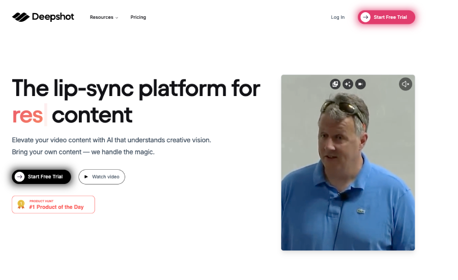 Deepshot：AI 驱动的智能口型同步与视频创作平台